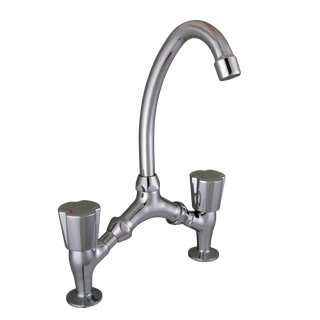 Double Handle Bridge Kitchen Faucet H56-107