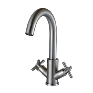 Double Handle SUS Basin Faucet H44-401S