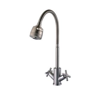 Double Handle SUS Kitchen Faucet H44-G203S